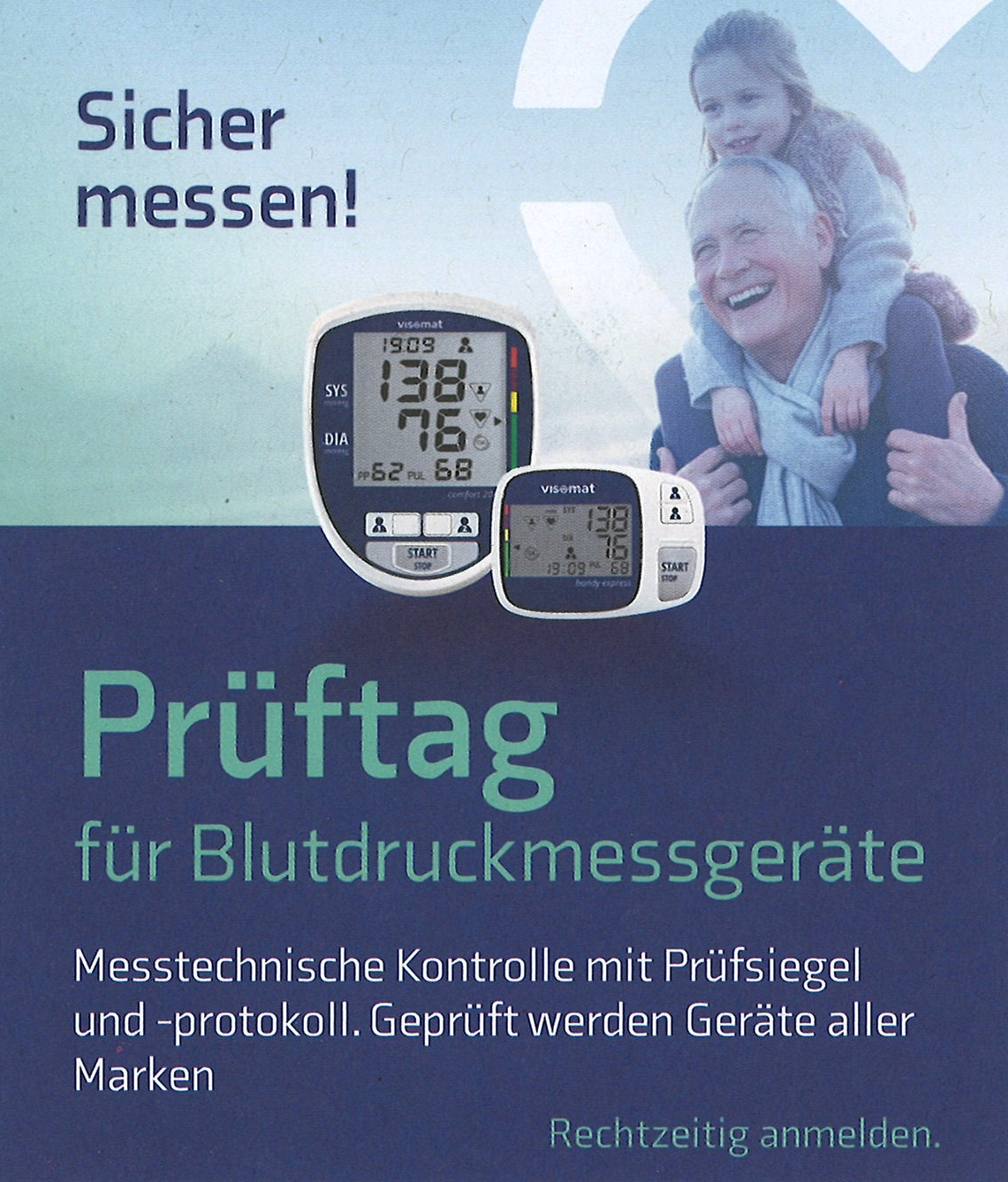 Poster zum Prüftag für Blutdruckmessgeräte